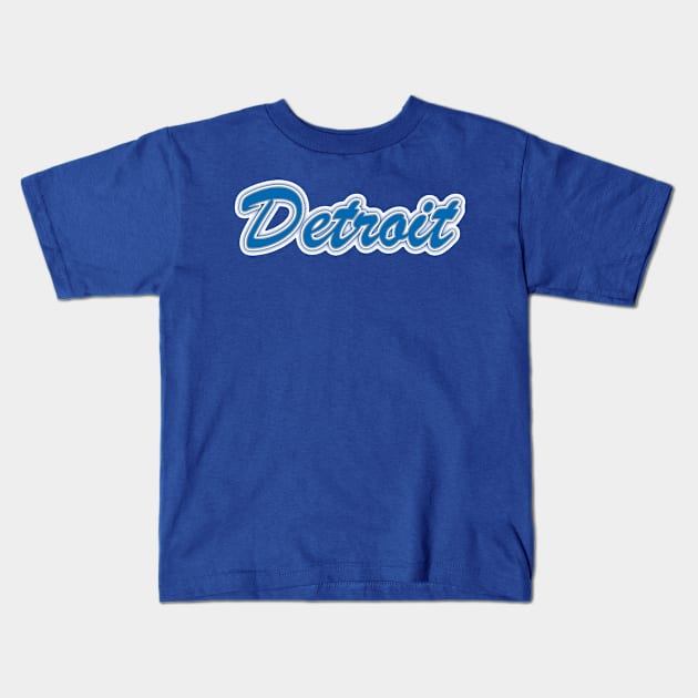 Football Fan of Detroit Kids T-Shirt by gkillerb